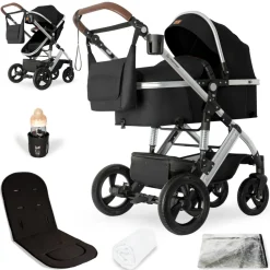Bergsteiger Nizza 3 in 1 Kinderwagen Babyschale und Isofix Station optional
