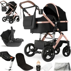 Bergsteiger Nizza 3 in 1 Kinderwagen Babyschale und Isofix Station optional