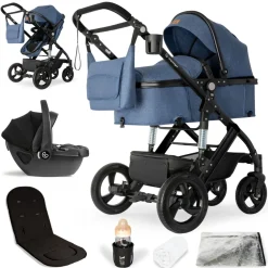 Bergsteiger Nizza 3 in 1 Kinderwagen Babyschale und Isofix Station optional