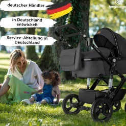Bergsteiger Nizza 3 in 1 Kinderwagen Babyschale und Isofix Station optional