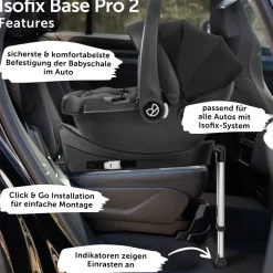 Bergsteiger Nizza 3 in 1 Kinderwagen Babyschale und Isofix Station optional
