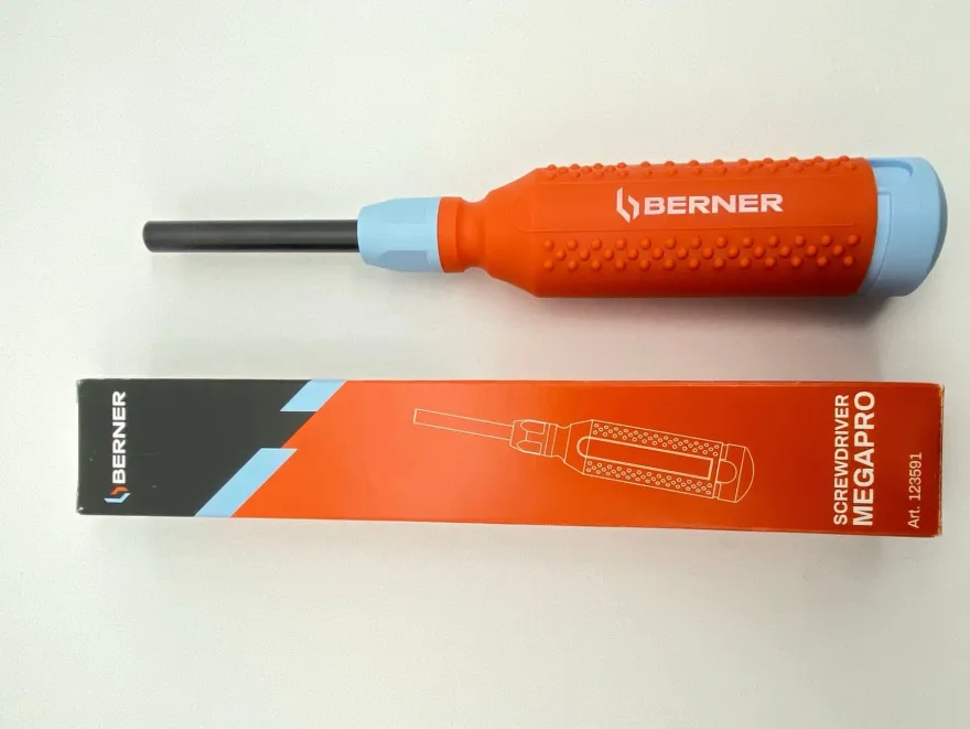 Berner Megapro 14 in 1 Magazin Schraubendreher 123591 Bit Depot orange