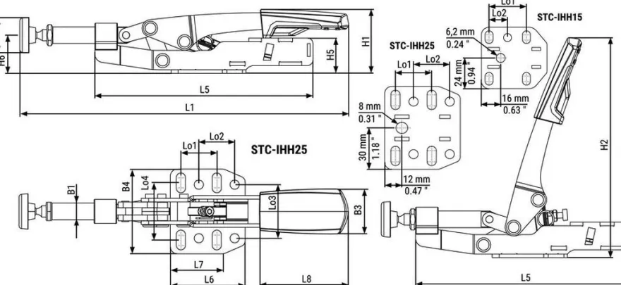 BESSEY Schubstangenspanner STC-IHH25SB Spannweite 35 mm