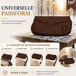 Best For Kids Kinderwagen Handwärmer - Universell, Wasserdicht & Kuschelig, Winter