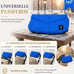 Best For Kids Kinderwagen Handwärmer - Universell, Wasserdicht & Kuschelig, Winter
