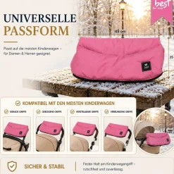 Best For Kids Kinderwagen Handwärmer - Universell, Wasserdicht & Kuschelig, Winter