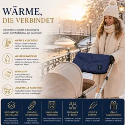 Best For Kids Kinderwagen Handwärmer - Universell, Wasserdicht & Kuschelig, Winter