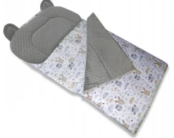 Best For Kids Schlafsack Set mit Bärenkissen und Beutel für Kindergarten und Camping