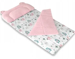 Best For Kids Schlafsack Set mit Bärenkissen und Beutel für Kindergarten und Camping