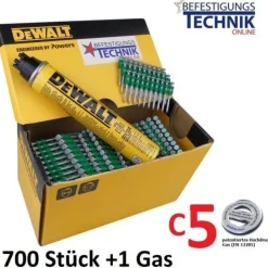 Betonnägel 2,6x30mm + Gas für Powers Dewalt C5 Würth Diga CS2 CS3 NG CS-2/3 Max GS738