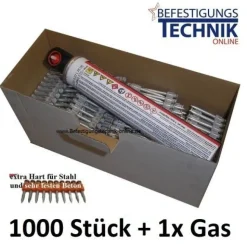 Betonnägel 3,0x17mm XH Gas für Betonnagler Hitachi NC40G Makita GN420CLSE KMR Tjep Se
