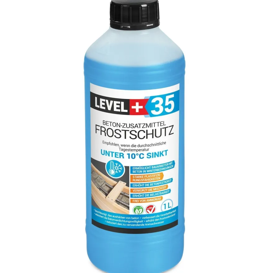 Beton-Zusatzmittel 1L Frostschutz Beton-Plastifizierer Betonverflüssiger L+35