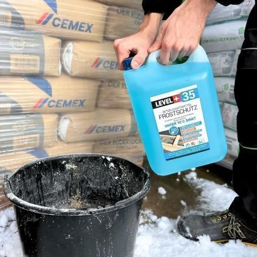 Beton-Zusatzmittel 1L Frostschutz Beton-Plastifizierer Betonverflüssiger L+35