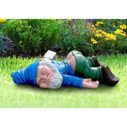 Betrunkener Gartenzwerg Harz Gartenfigur lustige Gartendeko