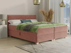 Bett FREN mit Bettkästen Boxspringbett Bonell-Matratze Doppelbett Topper Bettgestell