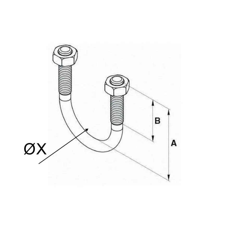B?gelschraube / Rundb?gel M10, 1 1/2
