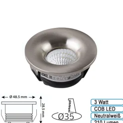 Bianca - 3 W LED Mini Spot inkl. Trafo rund Chrom/Weiß NW