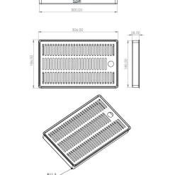 BieTal® Tropfschale Tropfkasten Edelstahl Lochplatte Aufbau Theke Bar Auflegen