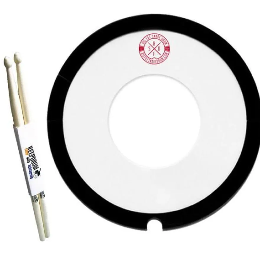 Big Fat Snare Drum Obertondämpfer 14 Zoll Steves Donut mit Schlagzeugstöcke