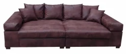 Big Sofa Couchgarnitur Megasofa Riesensofa GULIA -Gobi 4 Vintage-Braun
