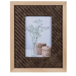Bilderrahmen aus Holz 10x15cm in Rattan Optik