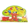Bino & Mertens 88119 12 Teile Holz Legepuzzle Baum mit Wildtieren Tiere Baumhaus