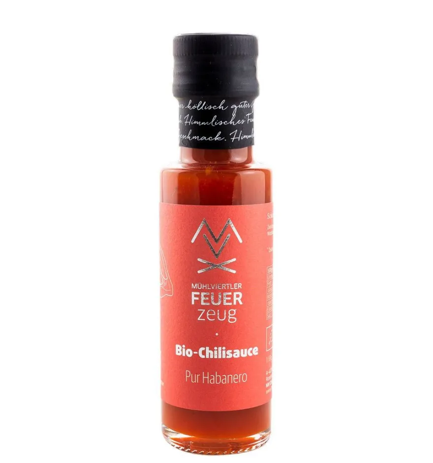 Bio-Chilisauce Pur Habanero BBQ Sauce Scharfe Chili Sauce grillen