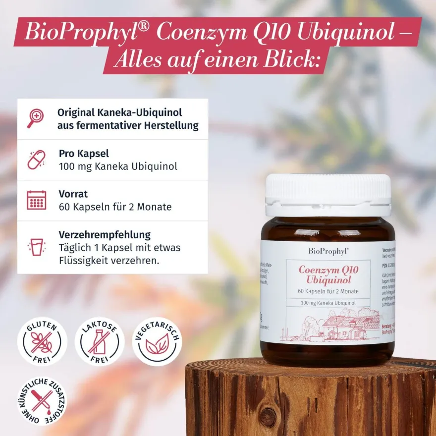 BioProphyl Coenzym Q10 Ubiquinol | 100 mg bioaktives Coenzym Q10 hochdosiert
