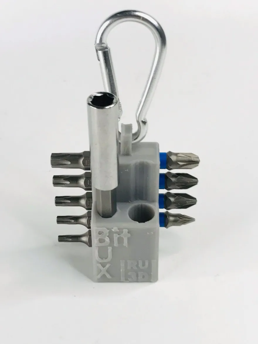 BitBUX Bit halter mit Karabiner, Gürtelclip passend für Leatherman Ratchet Driver