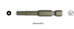 1 Bit Sechskant mit Loch 2 / 2,5 / 3 / 4 / 5 / 6 x 50 , S2-Stahl , Neu