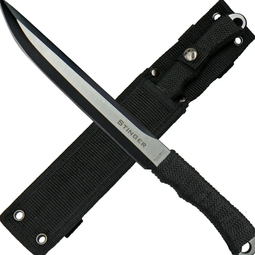 BlackField Stinger Jagdmesser Outdoormesser Gürtelmesser mit Nylonscheide