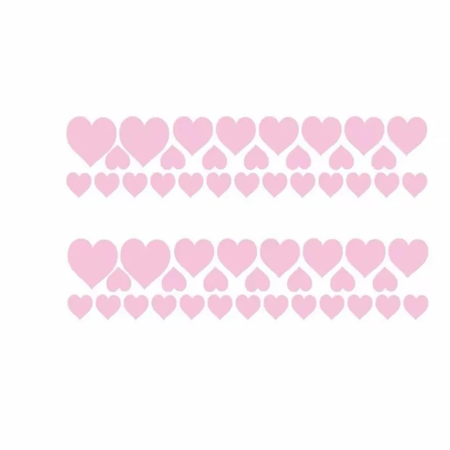 BLAJR Liebe Grafik Auto Aufkleber 56PCS Rosa - Wasserdichtes Sonnenschutz Vinyl