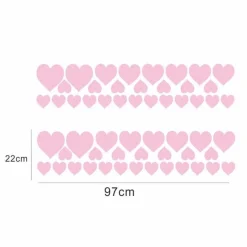 BLAJR Liebe Grafik Auto Aufkleber 56PCS Rosa - Wasserdichtes Sonnenschutz Vinyl