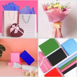 100 Blatt Kraft-Seidenpapier 70x50 cm - Vielseitiges Geschenkpapier für