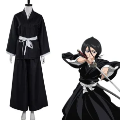 Bleach Kuchiki Rukia Cosplay Kostum Japanischer Kimono Karneval Party Anzug