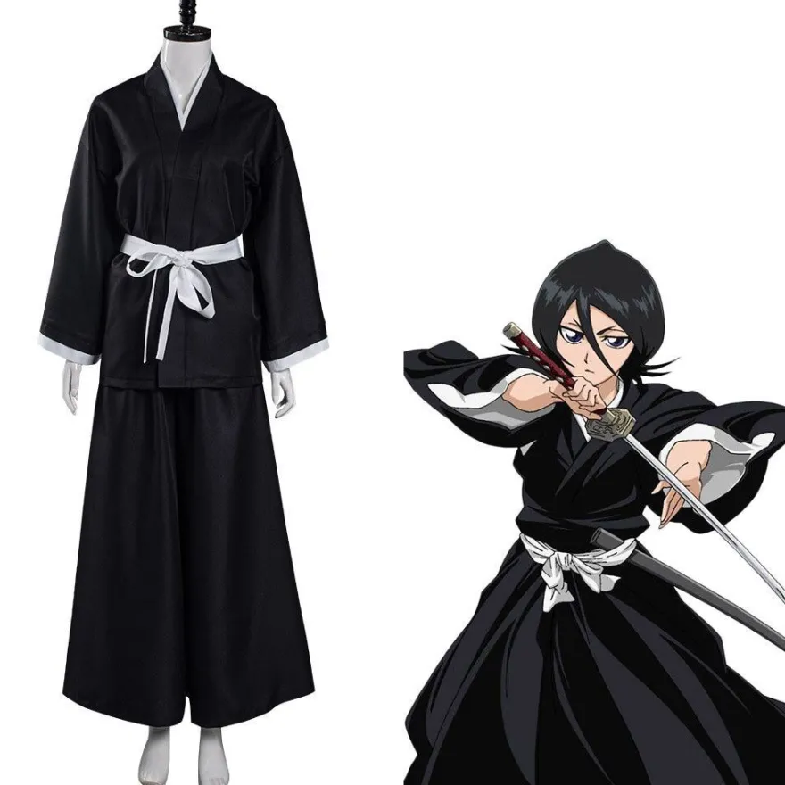 Bleach Kuchiki Rukia Cosplay Kostum Japanischer Kimono Karneval Party Anzug
