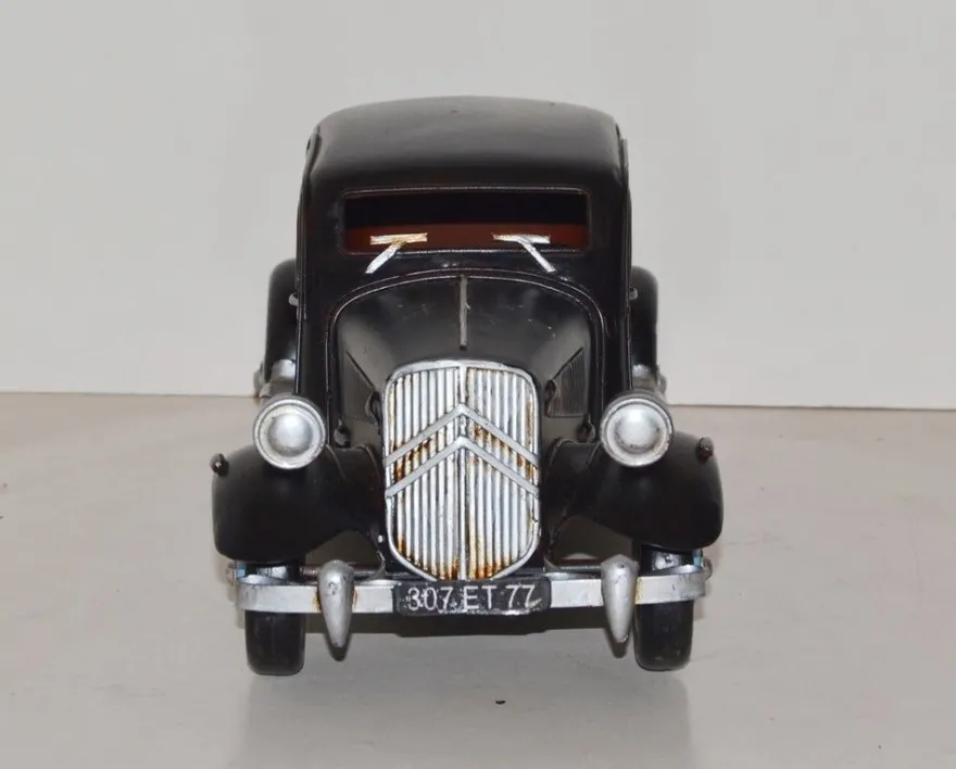 Blechauto Modellauto Citroën Traction Avant Limousine schwarz Oldtimer Länge 30 cm