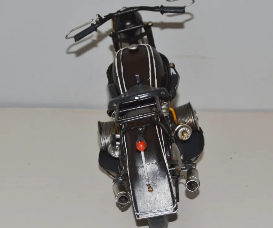 Blechmotorrad Nostalgie Modellauto Oldtimer Marke BMW Motorrad aus Blech L 33 cm