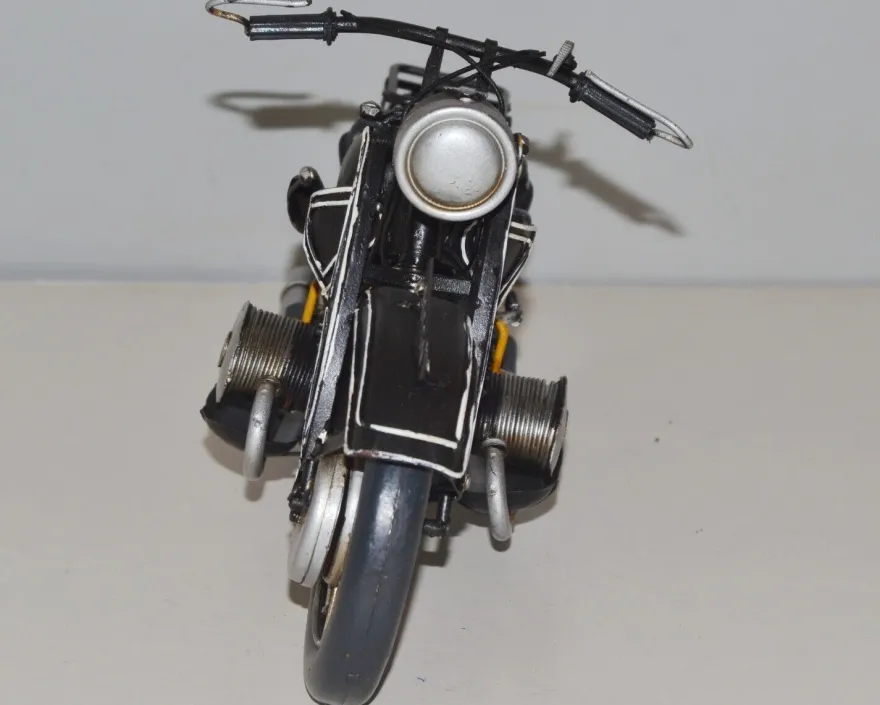 Blechmotorrad Nostalgie Modellauto Oldtimer Marke BMW Motorrad aus Blech L 33 cm