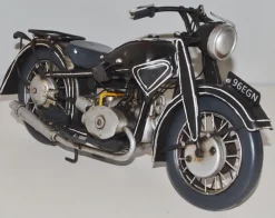 Blechmotorrad Nostalgie Modellauto Oldtimer Marke BMW Motorrad aus Blech L 33 cm