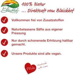 Bleichhof Cranberry-Saft - 100% Direktsaft (6x 0,72l)