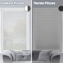 bobodeco Plissee Klemmfix Verdunkelung Weiß 65x200 cm - Einfache Montage ohne