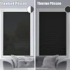 bobodeco Plissee ohne Bohren Verdunkelung Klemmfix Schwarz 90x120 cm Thermo