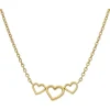 Boccia Schmuck Damencollier Titan Goldfarben mit Herzen 08107-02