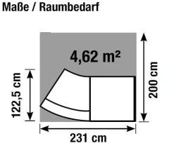 Bogentheke Marseille mit Beratungsplatz 231 x 122,5 x 112cm