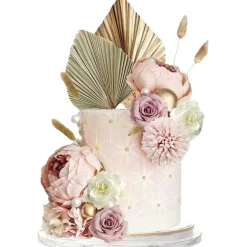 Boho Tortendeko Set 29-teilig mit Blumen und Palmen für Geburtstag Hochzeit