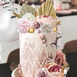 Boho Tortendeko Set 29-teilig mit Blumen und Palmen für Geburtstag Hochzeit