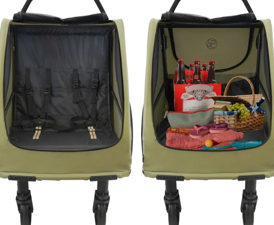 Bollerwagen Kinder 509 Trekker II für 2 Kinder in Grau robust : grau