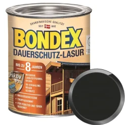 BONDEX Dauerschutz-Lasur 0.75 LTR Wetterschutzlasur Fensterlasur Türenlasur