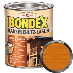 BONDEX Dauerschutz-Lasur 0.75 LTR Wetterschutzlasur Fensterlasur Türenlasur